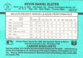 1988 Donruss The Rookies #34 Kevin Elster Back