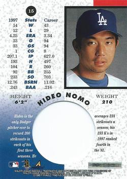 1998 Pinnacle Mint Collection #15 Hideo Nomo Back