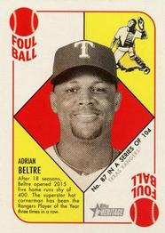 2015 Topps Heritage '51 - Mini Red Back #87 Adrian Beltre Front