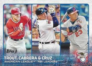 2015 Topps Mini #98 American League Runs Batted In Leaders Front