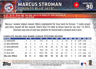 2015 Topps Mini #90 Marcus Stroman Back