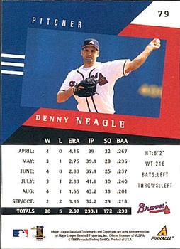 1998 Pinnacle Performers #79 Denny Neagle Back