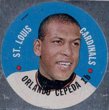 1967 Topps Discs #NNO Orlando Cepeda Front