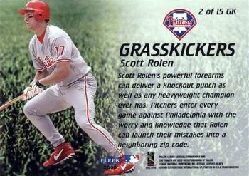 2000 Fleer Tradition - Grasskickers #2 GK Scott Rolen Back
