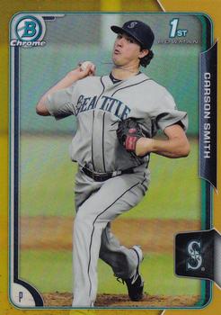 2015 Bowman Chrome - Prospects Gold Refractors #BCP164 Carson Smith Front