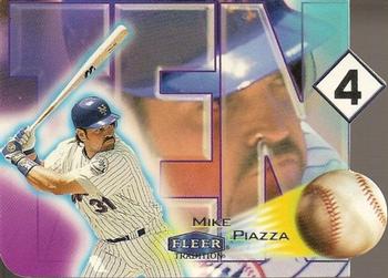2000 Fleer Tradition - Ten-4 #3 TF Mike Piazza Front