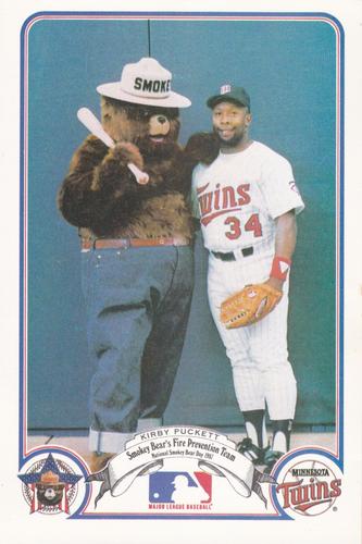 1987 Smokey Bear's Fire Prevention Team American League #8 Kirby Puckett Front