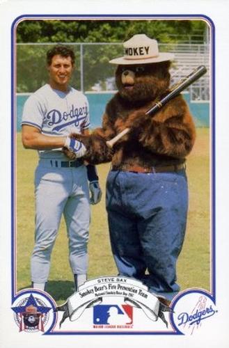 1987 Smokey Bear's Fire Prevention Team National League #1 Steve Sax Front