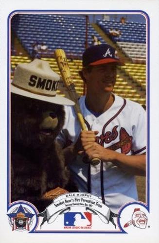 1987 Smokey Bear's Fire Prevention Team National League #2 Dale Murphy Front