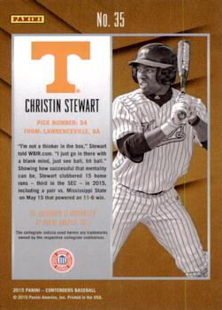 2015 Panini Contenders - College Ticket Autographs #35 Christin Stewart Back