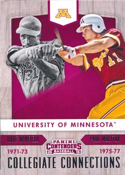 2015 Panini Contenders - Collegiate Connections #4 Dave Winfield / Paul Molitor Front