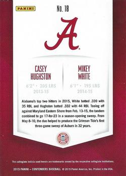 2015 Panini Contenders - Collegiate Connections #18 Casey Hughston / Mikey White Back