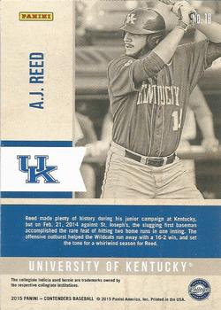 2015 Panini Contenders - Old School Colors #18 A.J. Reed Back