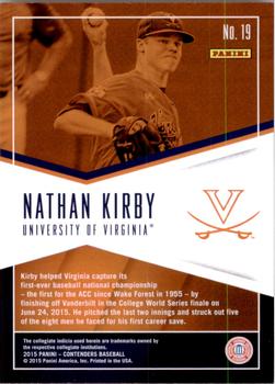2015 Panini Contenders - School Colors #19 Nathan Kirby Back