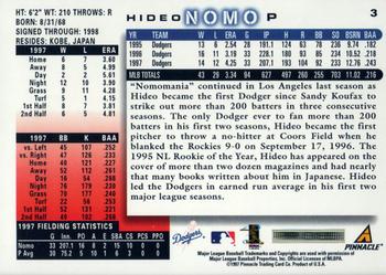 1998 Score #3 Hideo Nomo Back