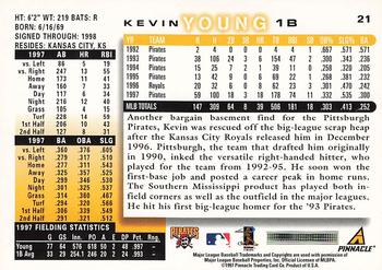 1998 Score #21 Kevin Young Back