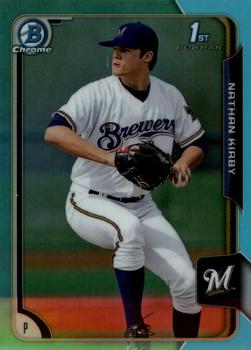 2015 Bowman Draft - Chrome Blue Sky Refractors #145 Nathan Kirby Front