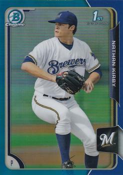 2015 Bowman Draft - Chrome Blue Refractors #145 Nathan Kirby Front