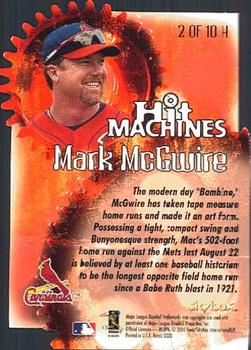 2000 Metal - Hit Machines #2 H Mark McGwire  Back