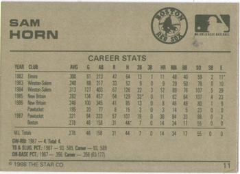 1988-89 Star Gold #11 Sam Horn Back