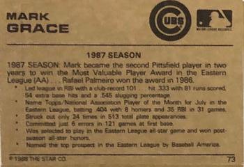 1988-89 Star Gold #73 Mark Grace Back