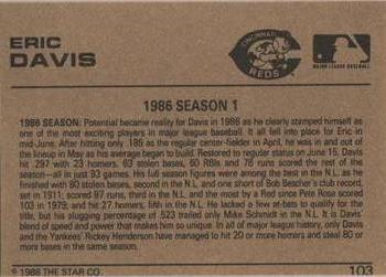 1988-89 Star Gold #103 Eric Davis Back