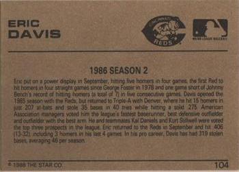 1988-89 Star Gold #104 Eric Davis Back