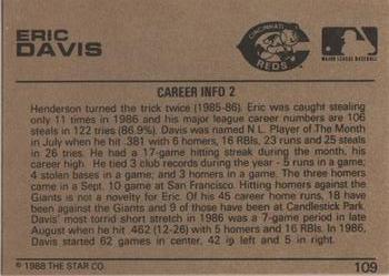 1988-89 Star Gold #109 Eric Davis Back