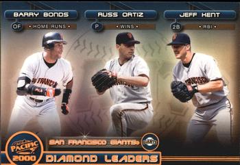 2000 Pacific - Diamond Leaders #30 Barry Bonds / Jeff Kent / Russ Ortiz Front