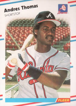 1988 Fleer #551 Andres Thomas Front