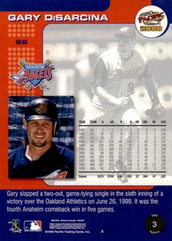 2000 Pacific - Ruby #3 Gary DiSarcina  Back