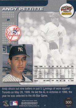 2000 Pacific - Ruby #300 Andy Pettitte  Back
