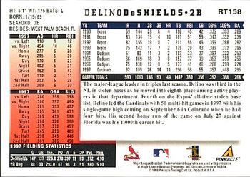 1998 Score Rookie & Traded #RT158 Delino DeShields Back