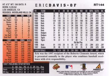 1998 Score Rookie & Traded #RT144 Eric Davis Back