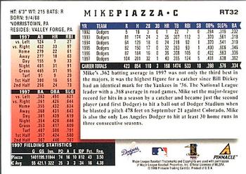 1998 Score Rookie & Traded #RT32 Mike Piazza Back