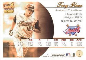 2000 Pacific Aurora - Premiere Date #2 Troy Glaus  Back