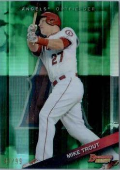 2015 Bowman's Best - Green Refractor #1 Mike Trout Front