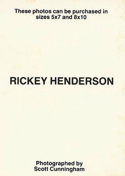 1986 Scott Cunningham (unlicensed) #NNO Rickey Henderson Back