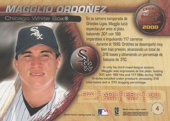 2000 Pacific Crown Collection - Timber 2000 #4 Magglio Ordonez  Back