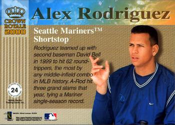2000 Pacific Crown Royale - Feature Attractions #24 Alex Rodriguez  Back