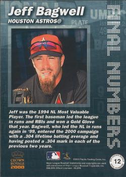 2000 Pacific Crown Royale - Final Numbers #12 Jeff Bagwell  Back