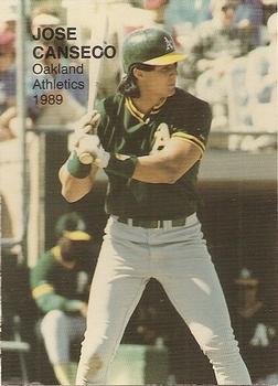 1989 Pacific Cards & Comics Action Superstars Display Card (unlicensed) #2 Jose Canseco Front