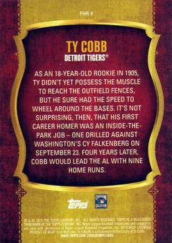 2015 Topps - First Home Run (Series Two) #FHR-9 Ty Cobb Back