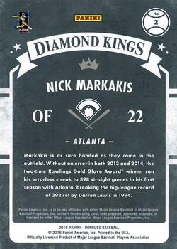 2016 Donruss #2 Nick Markakis Back