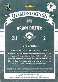 2016 Donruss #17 Brian Dozier Back