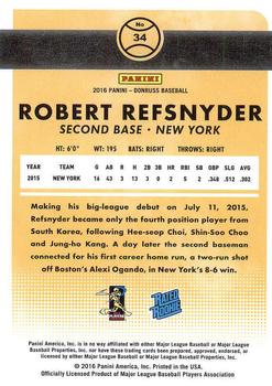 2016 Donruss #34 Robert Refsnyder Back