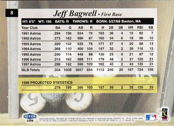 1998 Sports Illustrated #8 Jeff Bagwell Back