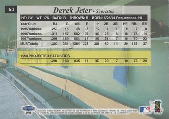 1998 Sports Illustrated #64 Derek Jeter Back
