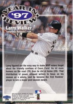 1998 Sports Illustrated #192 Larry Walker Back