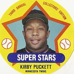 1989 Super Stars Discs #12 Kirby Puckett Front